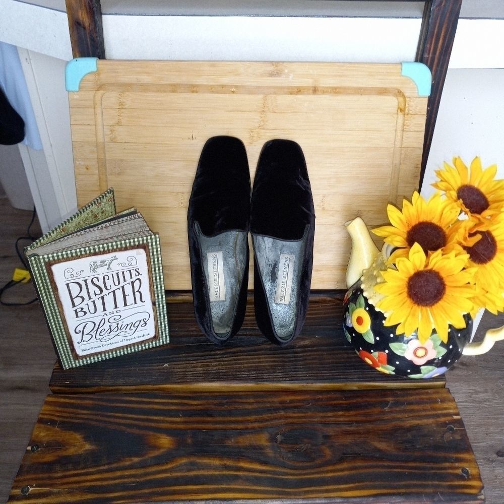 Valerie Stevens Black Velvet Heels